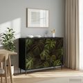 vidaXL Servírovacia skriňa ELBURG Čierny dub 102 x 33 x 76 cm