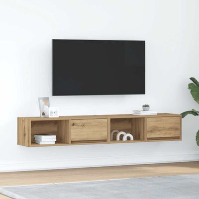 vidaXL TV stolíky 2 ks dub artisan 80x31x25,5 cm spracované drevo