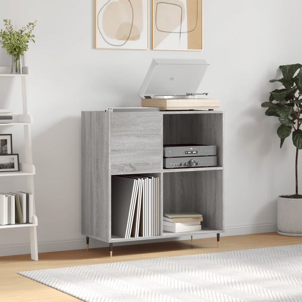 vidaXL Skrinka na platne sivá sonoma 84,5x38x48 cm kompozitné drevo