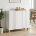 vidaXL Servírovacia skriňa Biela 89 x 34,5 x 80 cm Kompozitné drevo