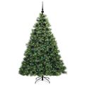 vidaXL Umelý vianočný stromček s 300 LED-i Zelená 180 cm PE a PVC