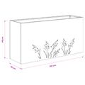 vidaXL Záhradný kvetináč Strieborná 100 x 30 x 49 cm Pozinkovaná oceľ