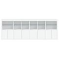vidaXL Komoda s LED svetlami biela 283x37x100 cm