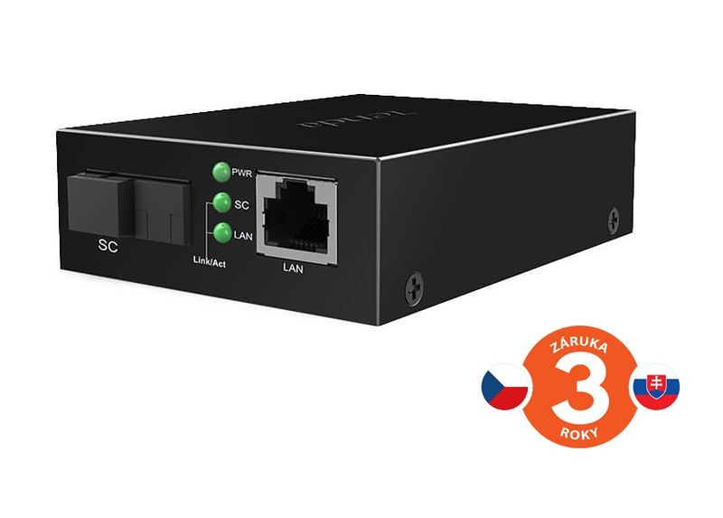 Tenda TFC300 Gigabit Media Converter WDM, SM, Tx 1550nm, Rx 1310nm, 1x SC (UPC), 1x GLAN, 3 km