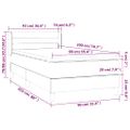 vidaXL Boxspring posteľ s matracom tmavosivá 90x200 cm látka