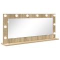 vidaXL Toaletné zrkadlo Sonoma dub 100 x 45 x 18 cm Obdĺžnikový