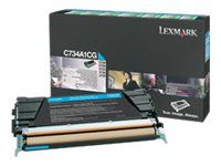 Azúrová - originálna - kazeta s farbivom LCCP, LRP - pre Lexmark C734, C736, X734, X736, X738