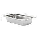 vidaXL Gastronádoby 8 ks, GN 1/3, 65 mm, nehrdzavejúca oceľ