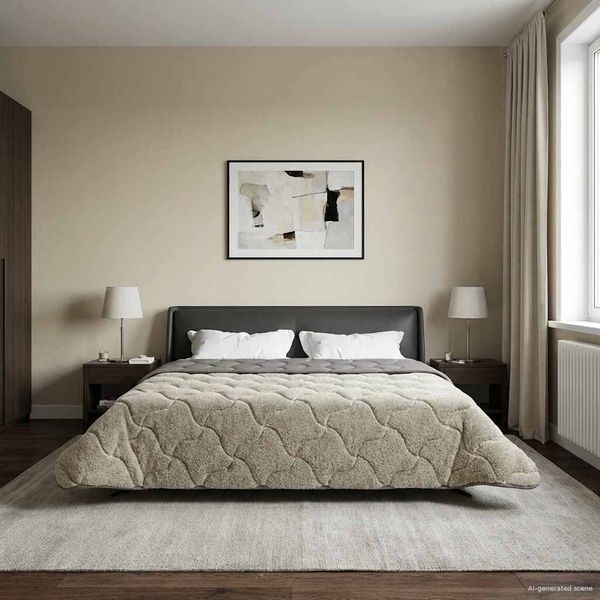 vidaXL Zimný prehoz Svetlosivá 220 x 260 cm Mikrofáza a Teddy fleece