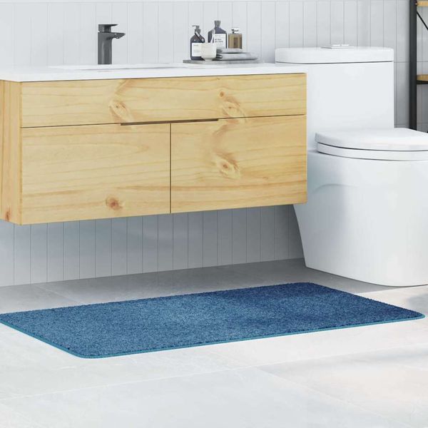 vidaXL Protišmyková kúpeľňová podložka Modrá 70 x 120 cm PP