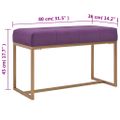 vidaXL Lavička 80 cm fialová zamatová