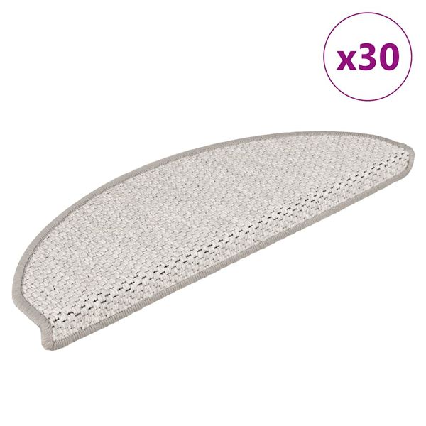 vidaXL Samolepiace nášľapy na schody, sisalový vzhľad 30 ks 65x21x4 cm