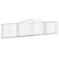 vidaXL Oblúkový gabionový kôš 400x30x180/200 cm pozinkované železo