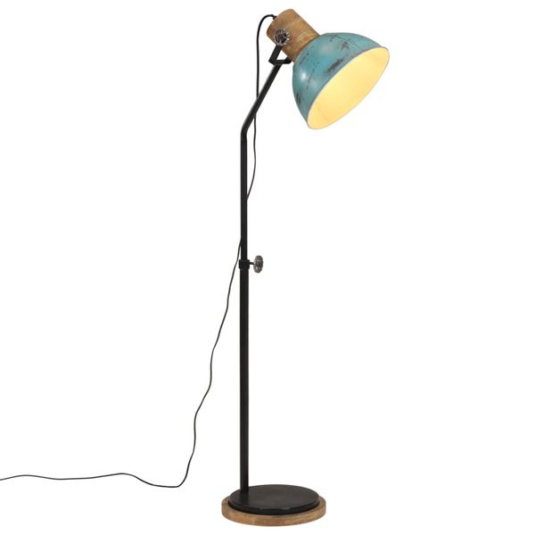 vidaXL Podlahová lampa 25 W šmuhovaná modrá 30x30x100-150 cm E27