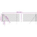 vidaXL Drôtený plot strieborný 0,8x25 m