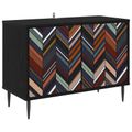 vidaXL TV skrinka OMMEN 69 x 33 x 50,5 cm Čierny dub Kompozitné drevo