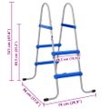 vidaXL Bazénový rebrík pre nadzemný bazén 84 cm oceľ a plast