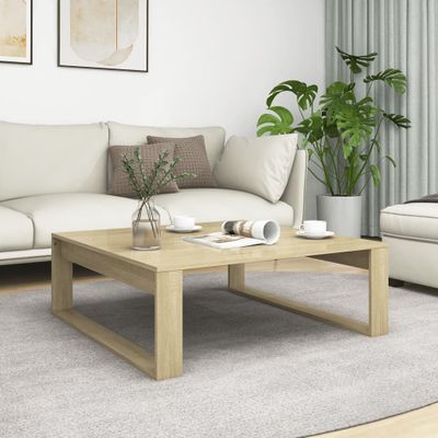 vidaXL Konferenčný stolík, dub sonoma 100x100x35 cm, kompozitné drevo