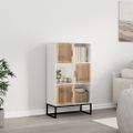 vidaXL Vysoká skrinka biela 70x35x125 cm kompozitné drevo