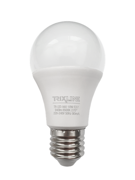 LED žiarovka Trixline 10W 940lm E27 A60 studená biela