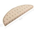 vidaXL Kobercové nášľapy na schody 15 ks matné sivé 56x17x3 cm