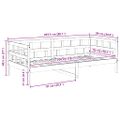vidaXL Denná posteľ čierna masívna borovica 90x200 cm