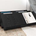 vidaXL Regál na časopisy Čierny dub 90 x 53 x 28,5 cm Kompozitné drevo