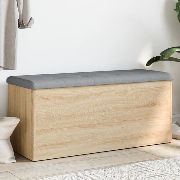 vidaXL Úložná lavica, dub sonoma, 102x42x45 cm, technické drevo