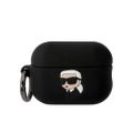 Púzdro Karl Lagerfeld pre Airpods Pro 2 KLAP2RUNIKK čierna 3D Silikón NFT Karl