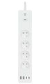 NEDIS Wi-Fi chytrý prodlužovací přívod/ 3x zásuvka typu E/ 16A/ 2x USB-A/ 2x USB-C/ 2m/ Android/ iOS/ bílá Kabel, prodlužovací, napájecí, pro chytrý dum, 4× zásuvka (typ E), 2× USB, 2× USB-C, Wi-Fi, 2m, Android, iOS, Nedis SmartLife, bí