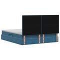vidaXL Postel s úložným prostorem a matrací Tmavomodrá 140 x 200 cm
