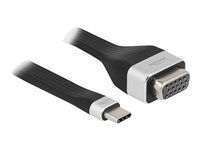 Video adaptér - USB-C (M) na HD-15 (VGA) (M) - Thunderbolt 3 - 13 cm - čierna, strieborná