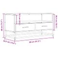 vidaXL TV skrinka dymový dub 80x34,5x40 cm kompozitné drevo a kov