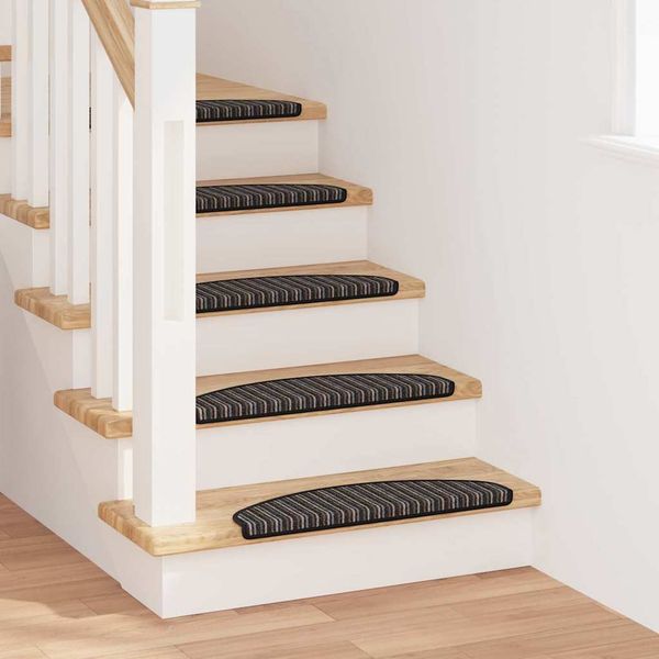 vidaXL Samolepiace schodové rohože 15 pcs Antracit 65 x 21 x 4 cm
