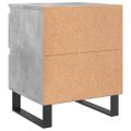 vidaXL Nočné stolíky 2 ks betónové sivé 40x35x50 cm kompozitné drevo