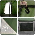 vidaXL 3 osoba Zelená 185T Polyester s PU náterom