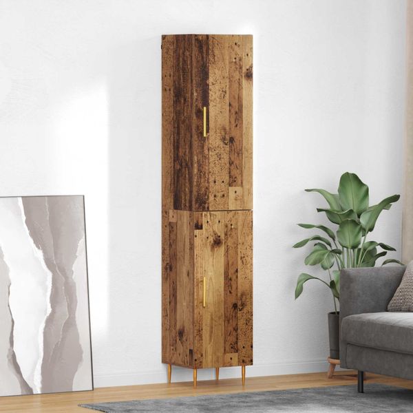 vidaXL Highboard 2 pcs Staré drevo Kompozitné drevo