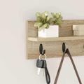 vidaXL Vešiak na stenu Nástenná montáž Sonoma dub 40 x 10,5 x 18 cm
