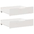 vidaXL Zásuvky pod posteľ 2 ks biele 65x55x17 cm masívna borovica