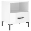 vidaXL Nočné stolíky 2 ks lesklé biele 40x35x47,5 cm kompozitné drevo
