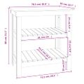 vidaXL Pracovná lavica 78,5x50x80 cm masívna borovica