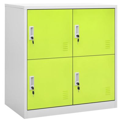 vidaXL Uzamykacia skriňa bledosivá a zelená 90x45x92,5 cm oceľová