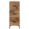 vidaXL Servírovacia skriňa Staré drevo 34,5 x 34 x 90 cm
