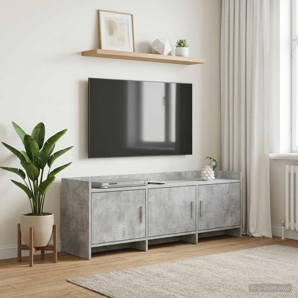 vidaXL TV skrinka 130 x 33 x 47 cm Betónovo sivá Kompozitné drevo