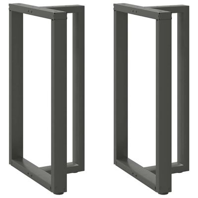 vidaXL Nohy barového stola v tvare T, 2 ks, antracitové, 60x35x(100-101) cm, oceľ