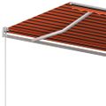 vidaXL Manuálne zaťahovacia markíza 400x300 cm oranžová a hnedá