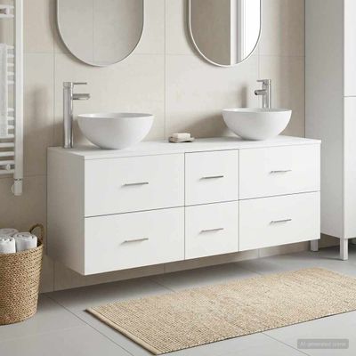 vidaXL Set kabinetov do kúpeľne 3 ks Biela 49,5 x 35 x 63 cm