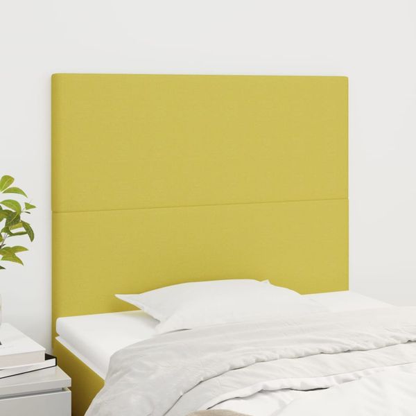 vidaXL Čelo postele zelené 100x5x118/128 cm látkové