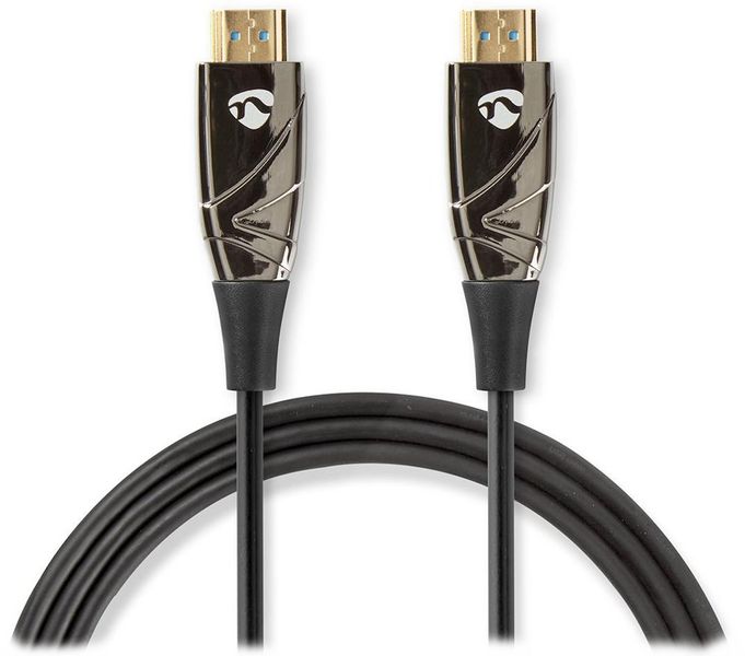 NEDIS aktívny optický High Speed HDMI 2.0 kábel s ethernetom/ 4K@60Hz/ pozlátené konektory HDMI-HDMI/ čierny/ BOX/ 30m