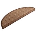 vidaXL Kobercové nášľapy na schody 15 ks hnedé 56x17x3 cm